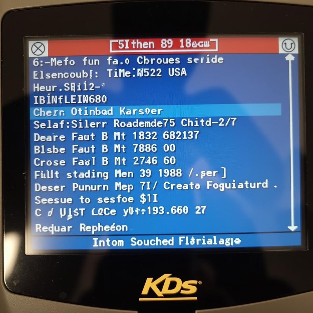 Close-up of KDS 4 Pin Diagnostic Tool Display