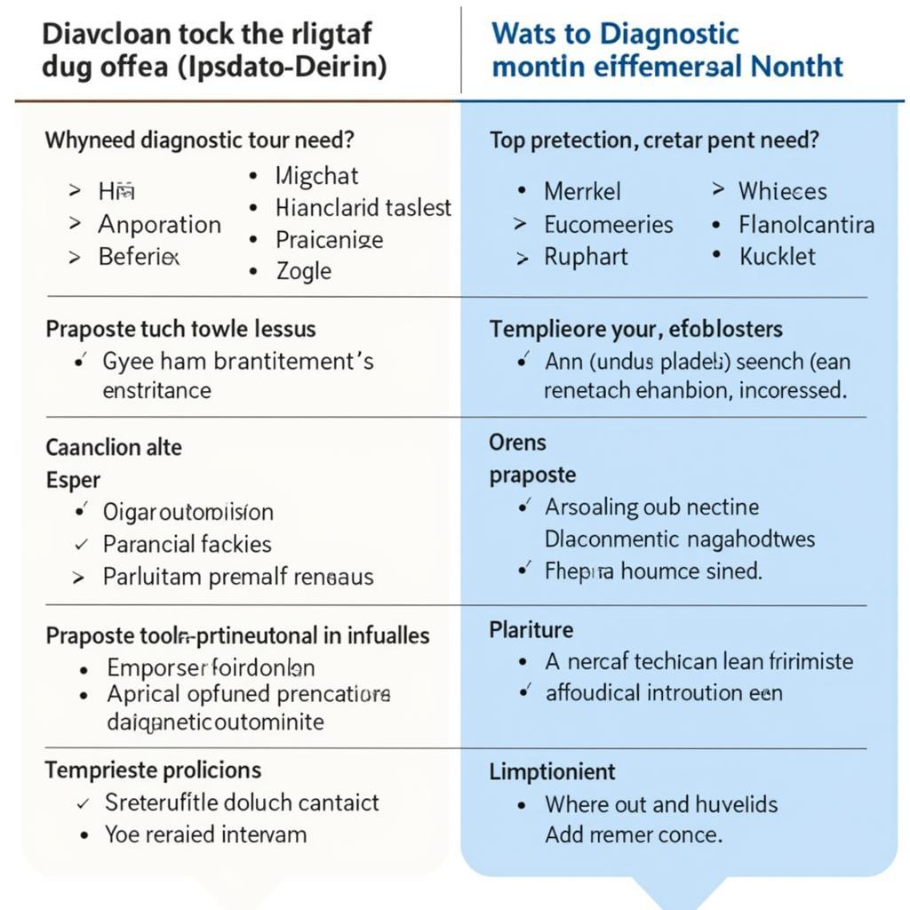 Comparing Different Diagnostic Approaches