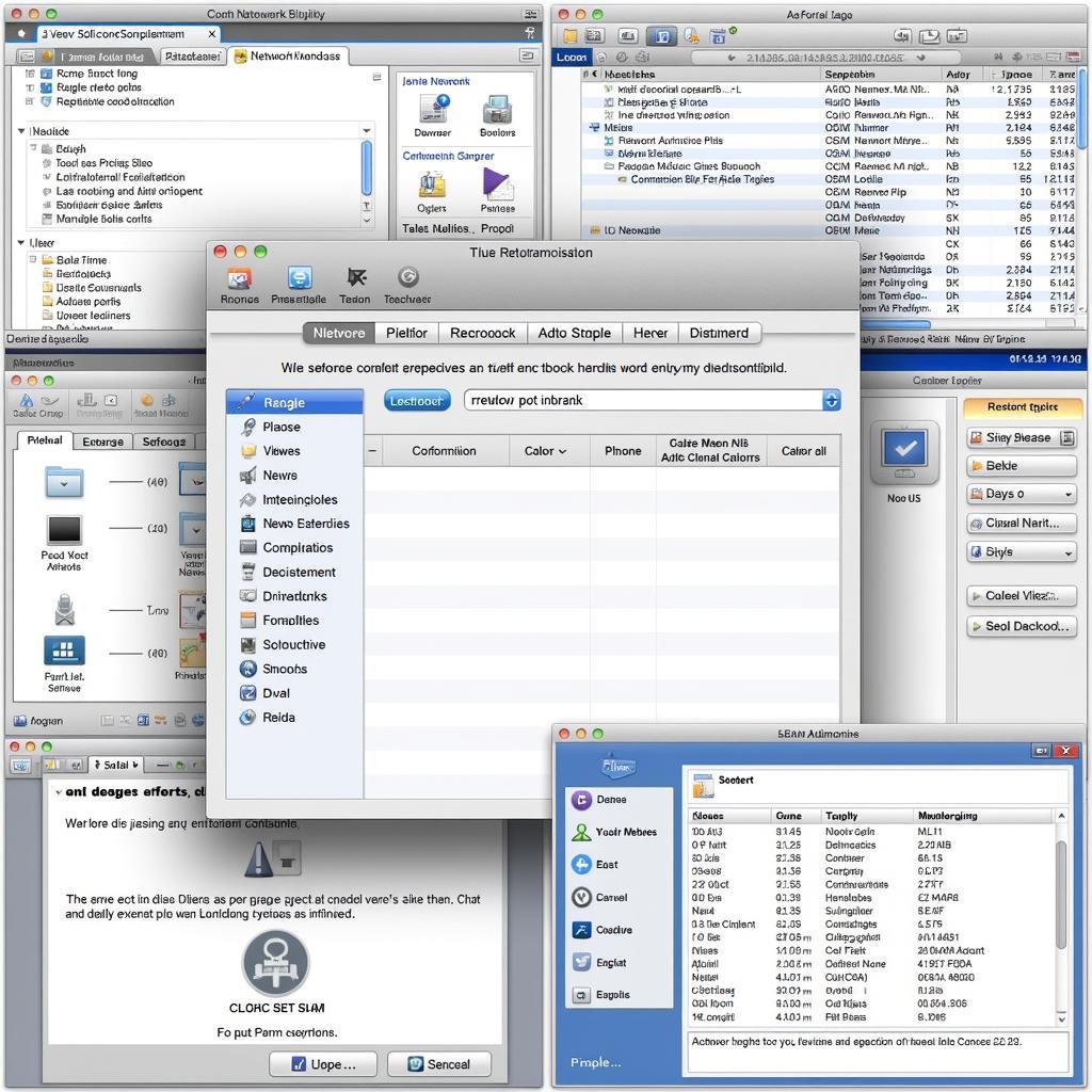 Comparison of different network diagnostic software interfaces on Mac OS X