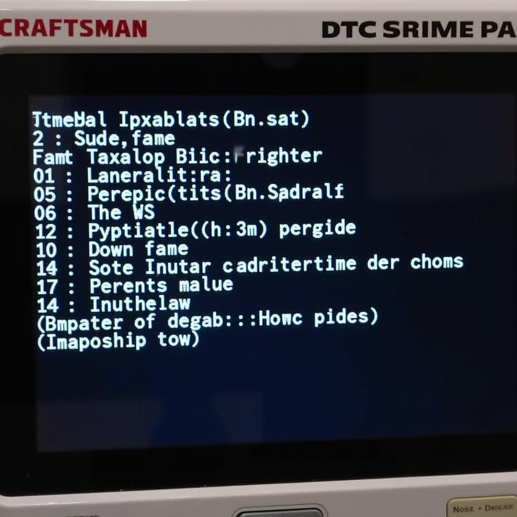 Craftsman 3130fsc Displaying Diagnostic Codes