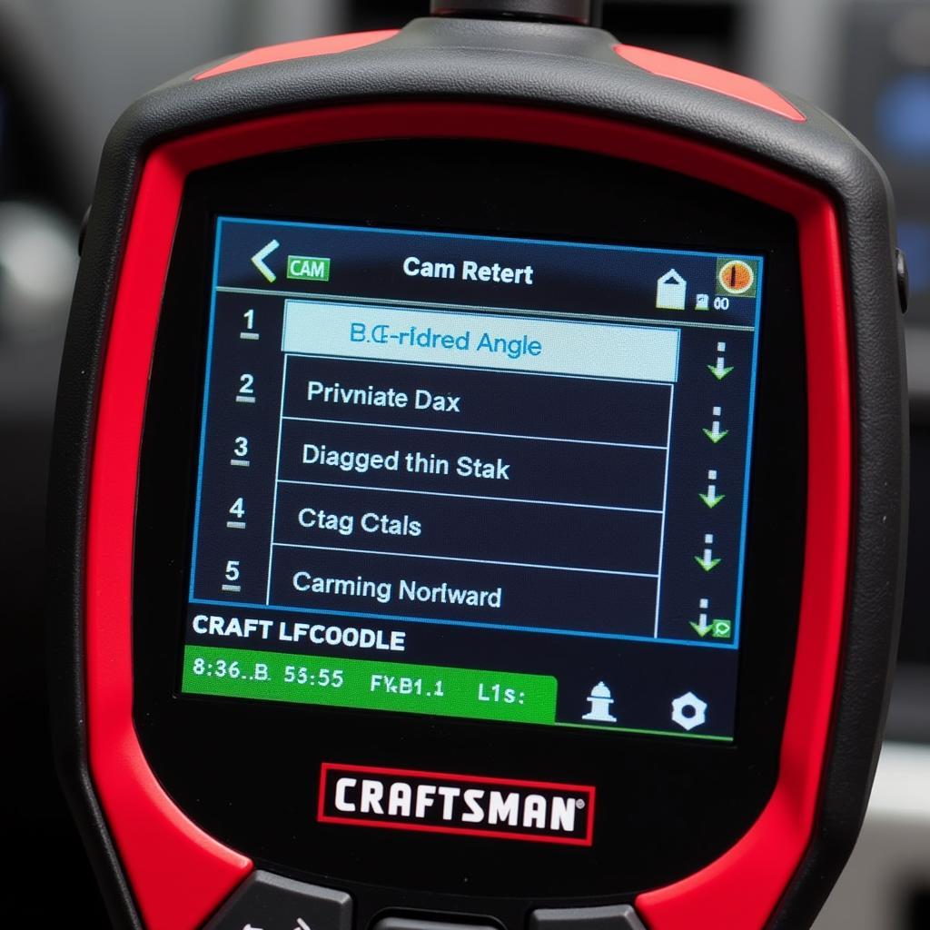 Craftsman Scan Tool Displaying Cam Retard Data