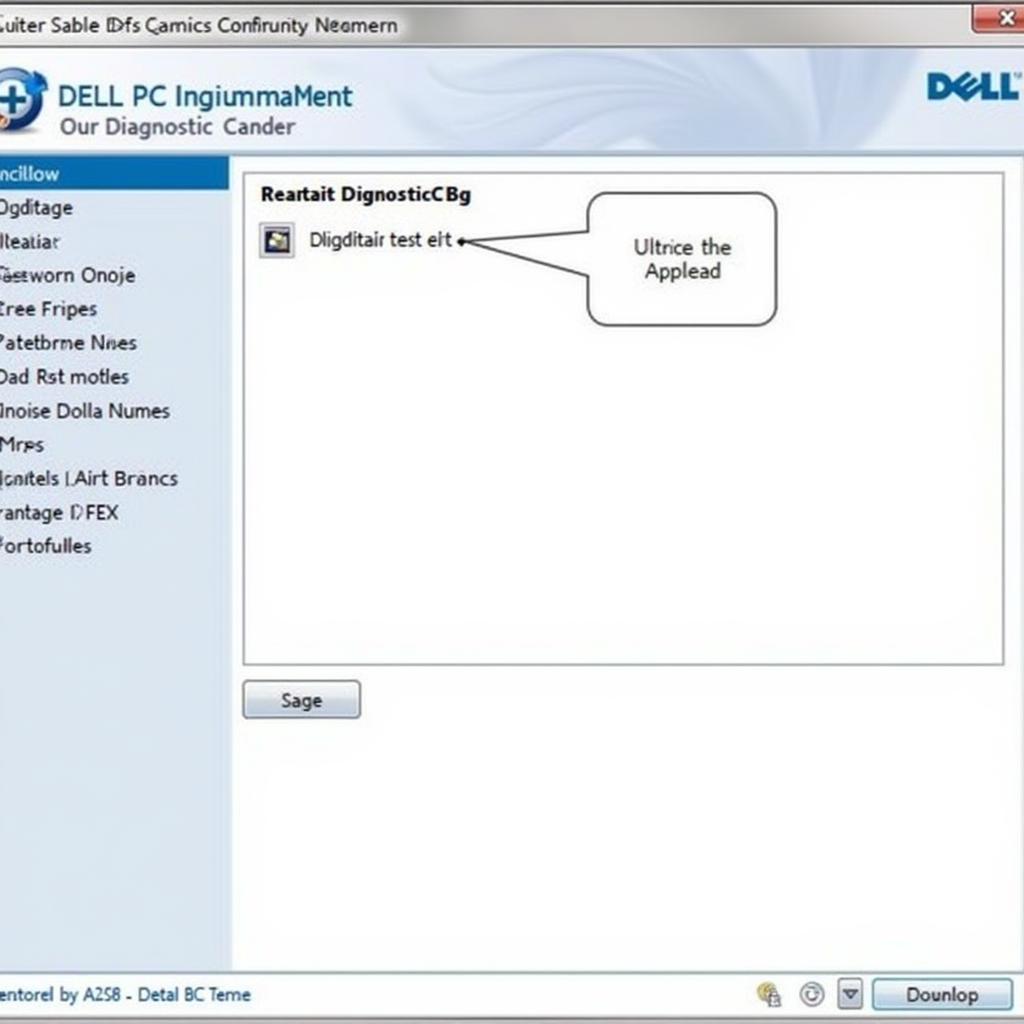 Dell PC Diagnostics Tool Interface