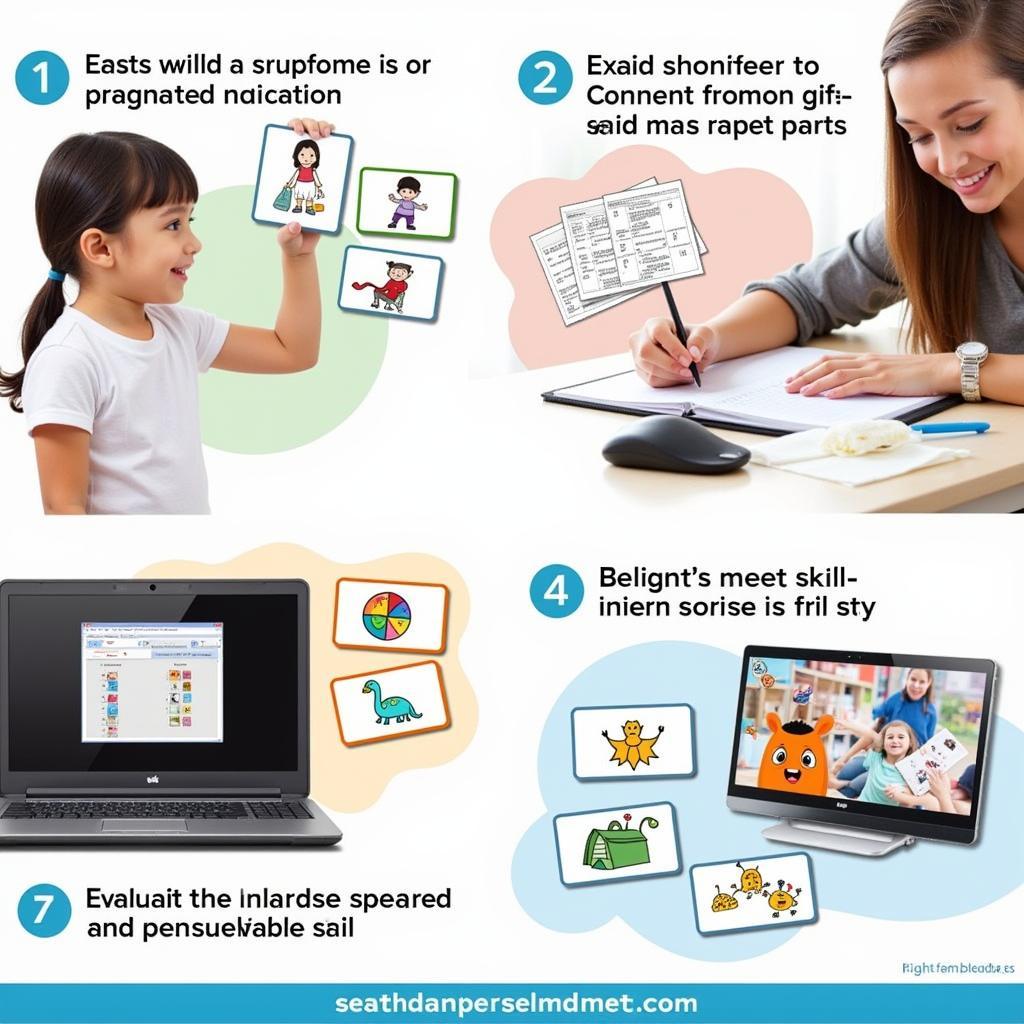 Speech therapist using diagnostic tools for assessment