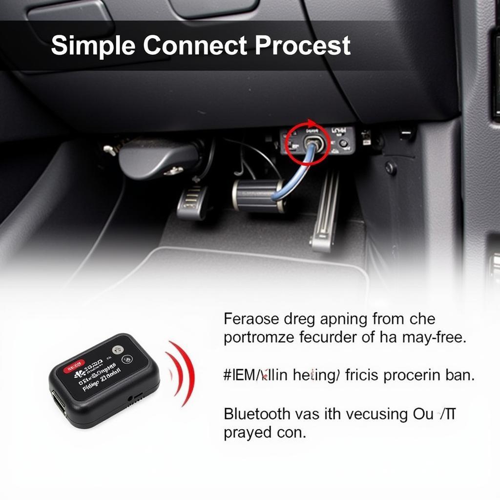 ELM327 v2.1 Bluetooth OBD2 Scanner Connected to Car's OBD2 Port