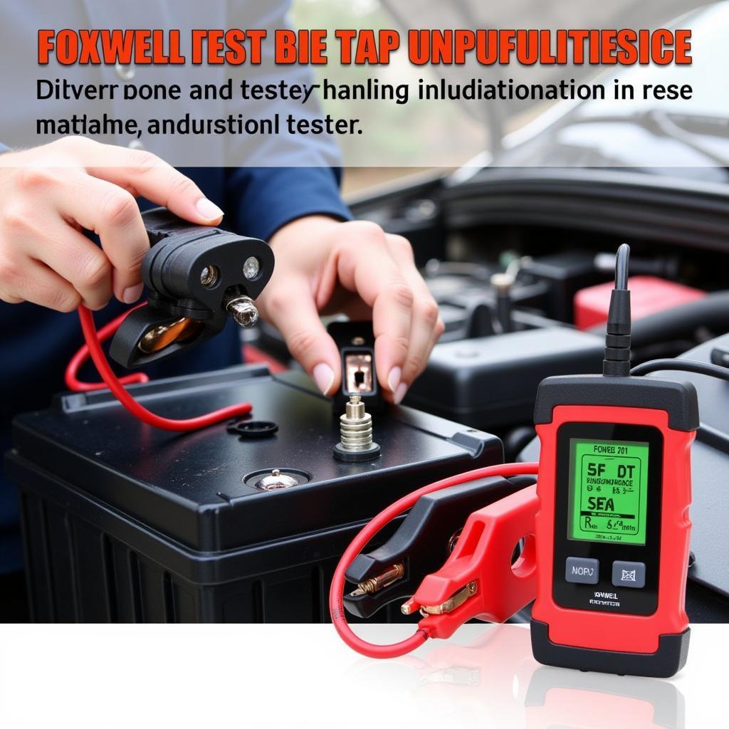 FOXWELL 701 Battery Tester in Action