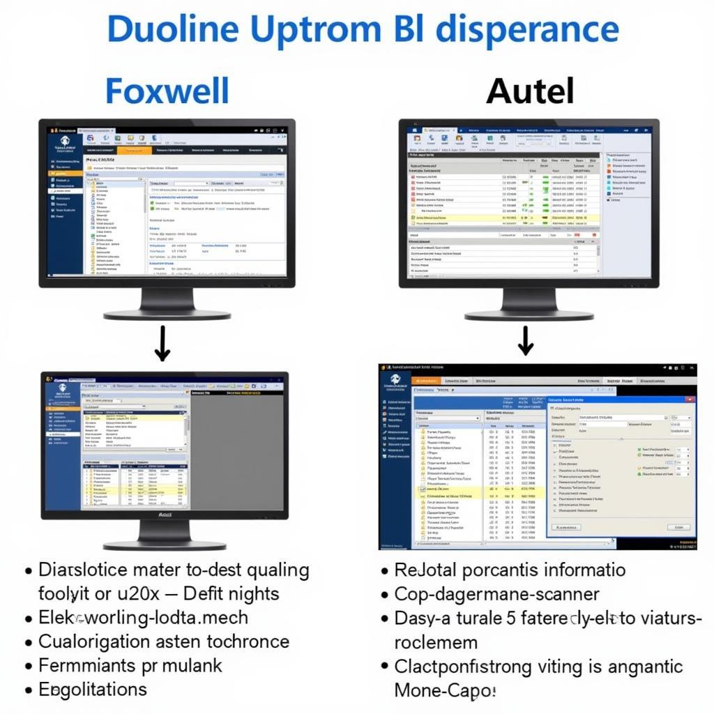 Foxwell and Autel Software Interface Comparison