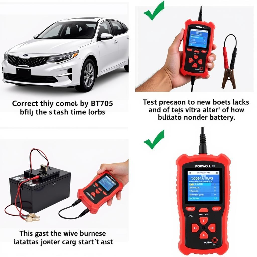 Foxwell BT705 Starter Test Procedure