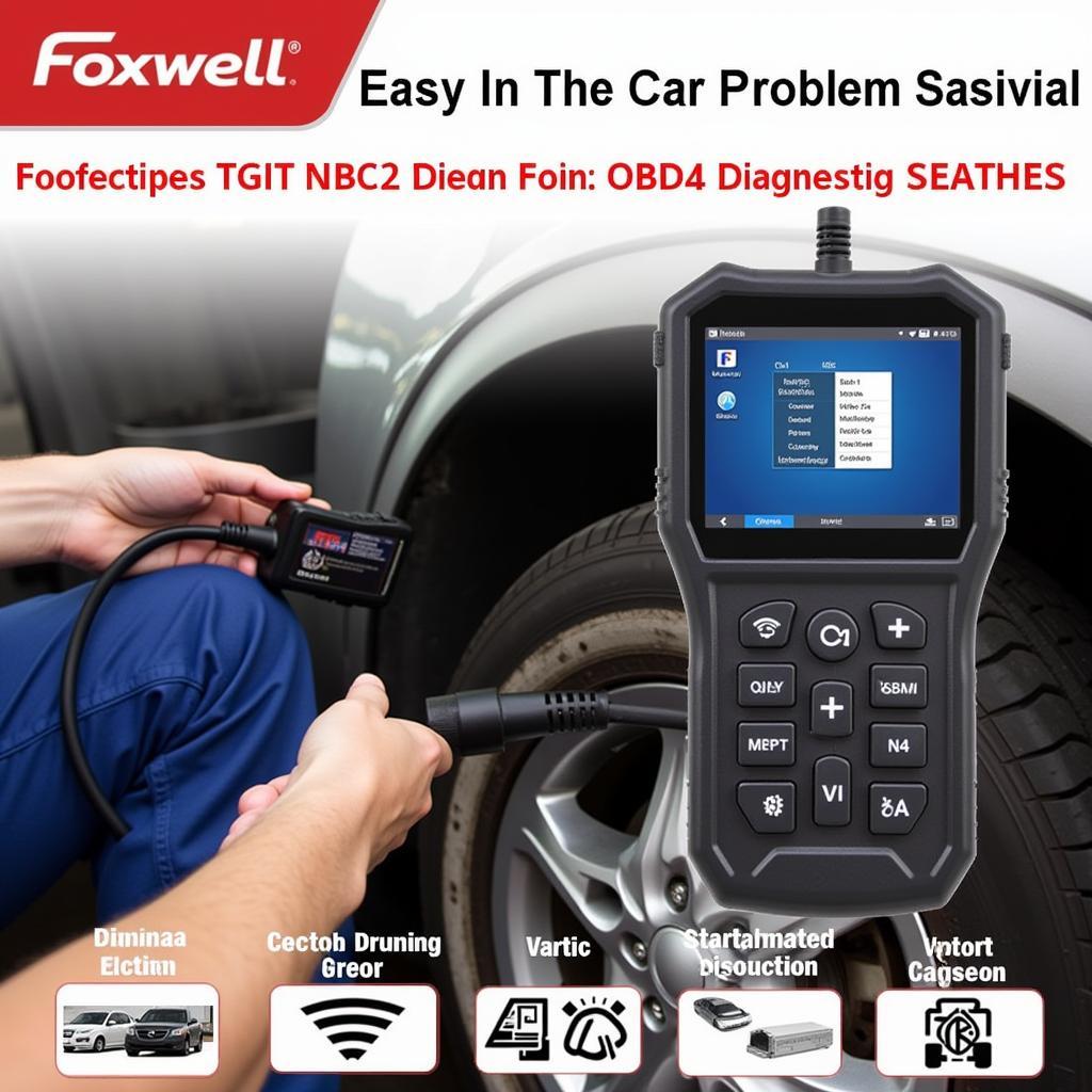 Foxwell NT201 OBD2 Scanner In Use