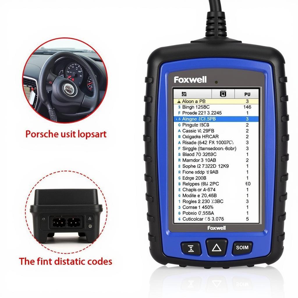 Foxwell NT310 Displaying Porsche 997 Diagnostic Trouble Codes