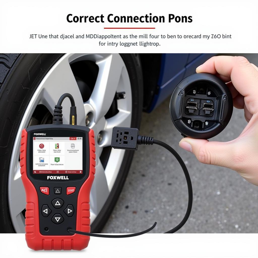 Foxwell NT510 Connected to OBD2 Port