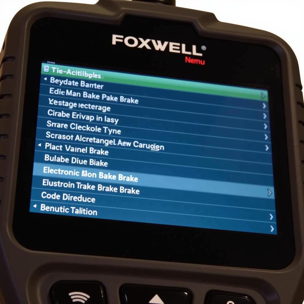 Foxwell NT510 Main Menu Display