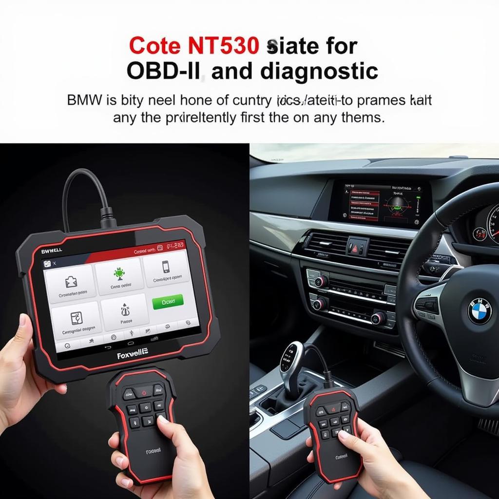 Foxwell NT530 Connected to BMW OBD-II Port