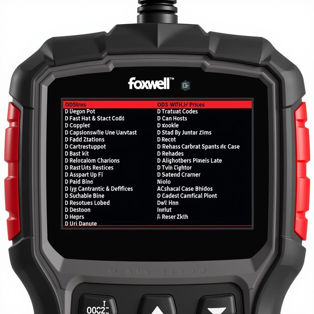 Foxwell Scanner Displaying Diagnostic Trouble Codes