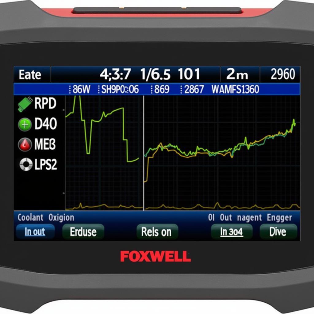 Foxwell Scanner Displaying Live Data