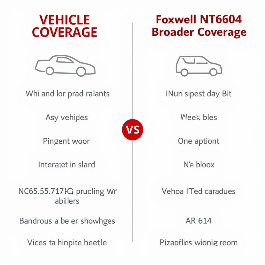 Foxwell NT650 and NT644 Vehicle Coverage Comparison