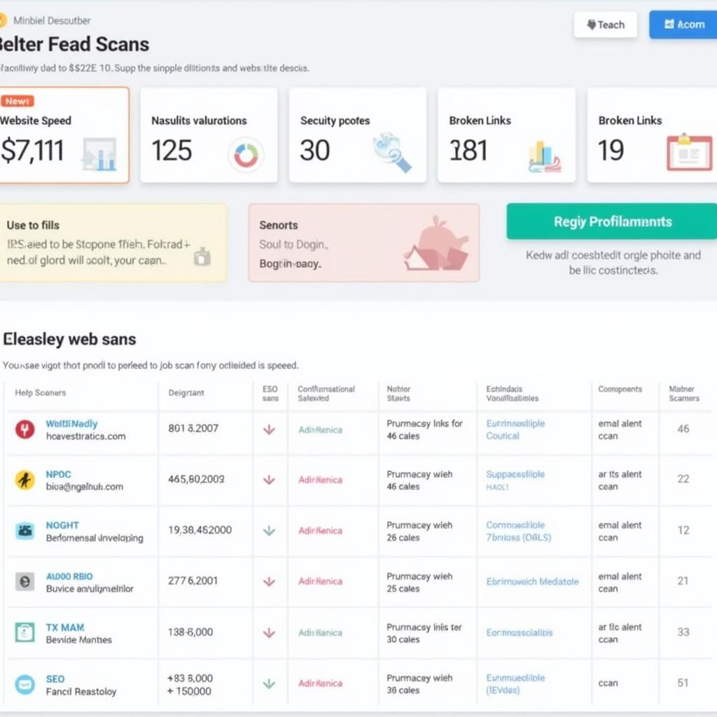 Free Website Scanning Tools Dashboard