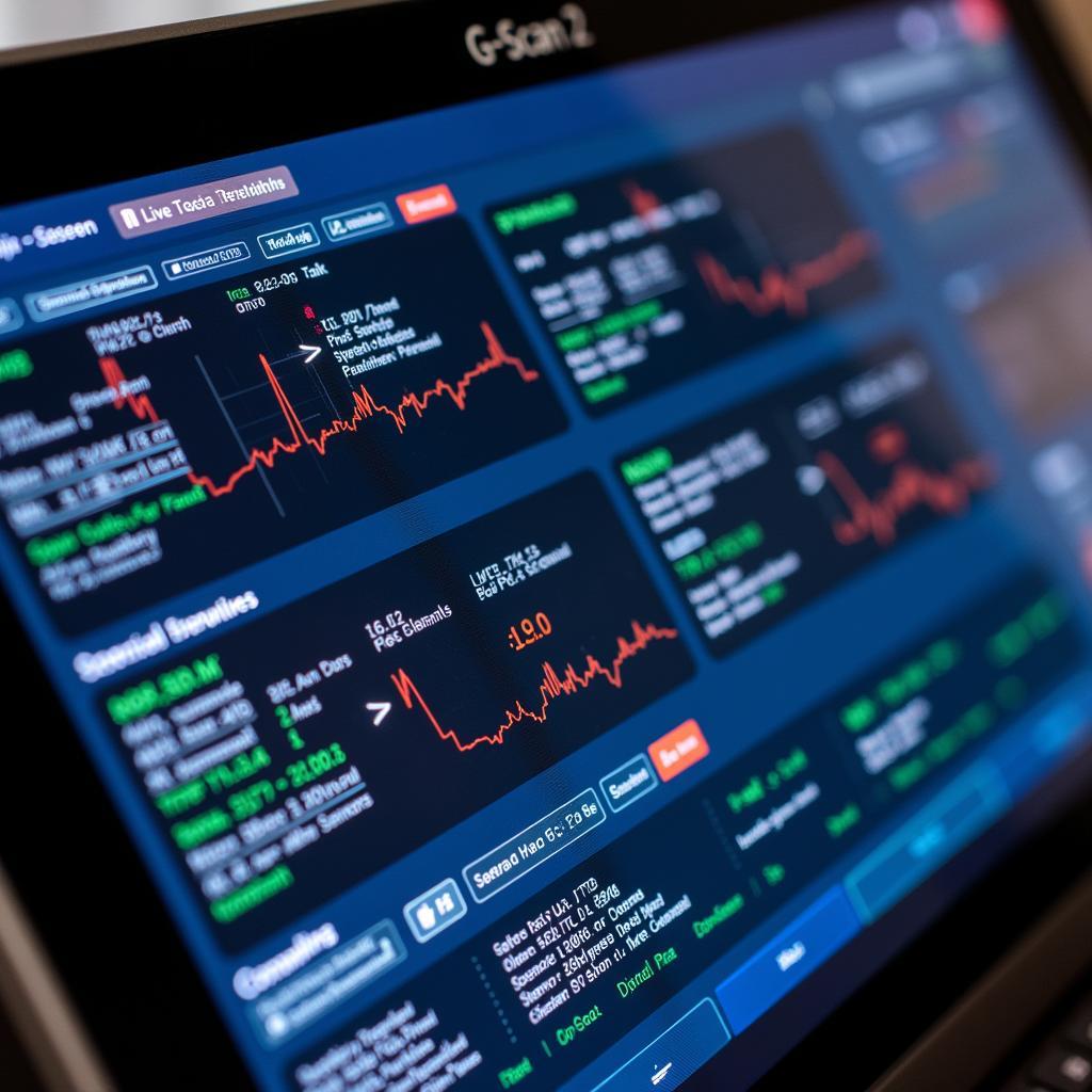 G-Scan 2 Interface Displaying Diagnostic Data