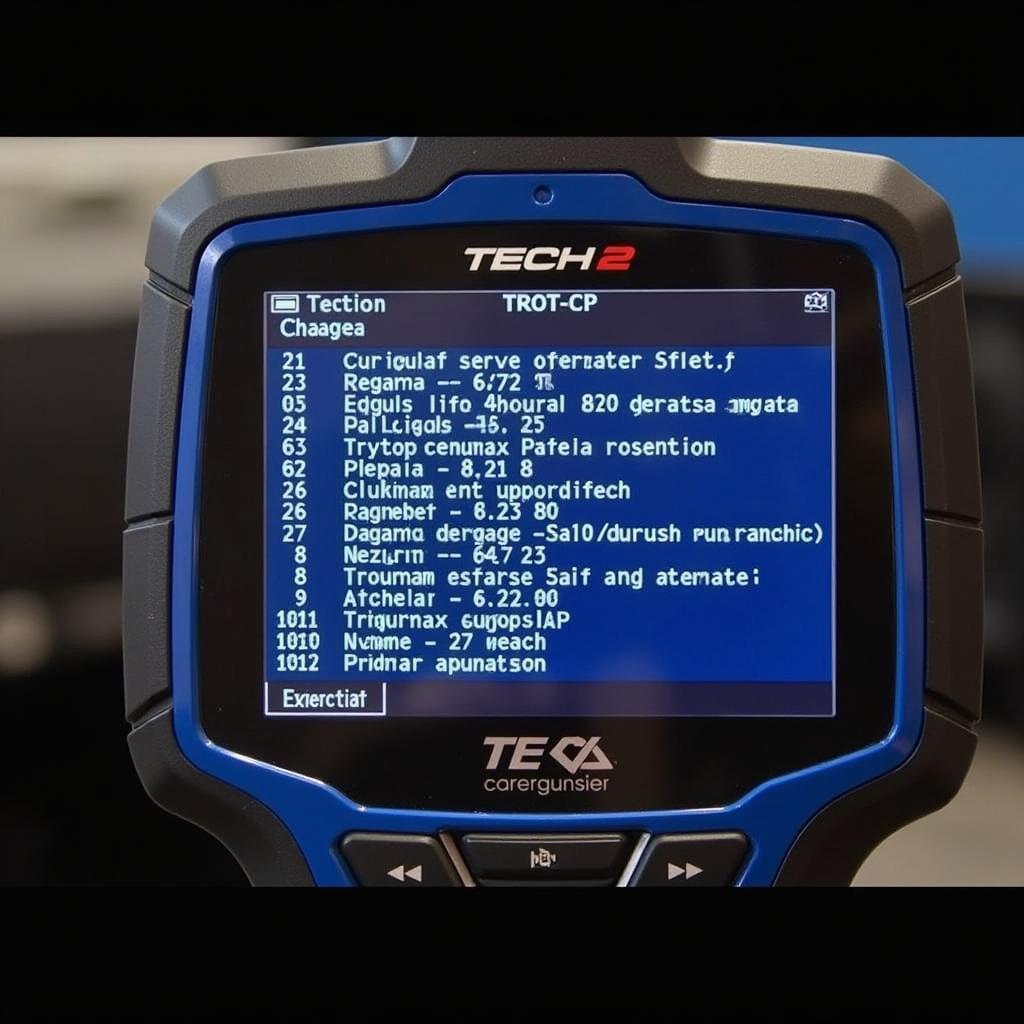 GM Tech 2 Display Showing Duramax Diagnostic Trouble Codes