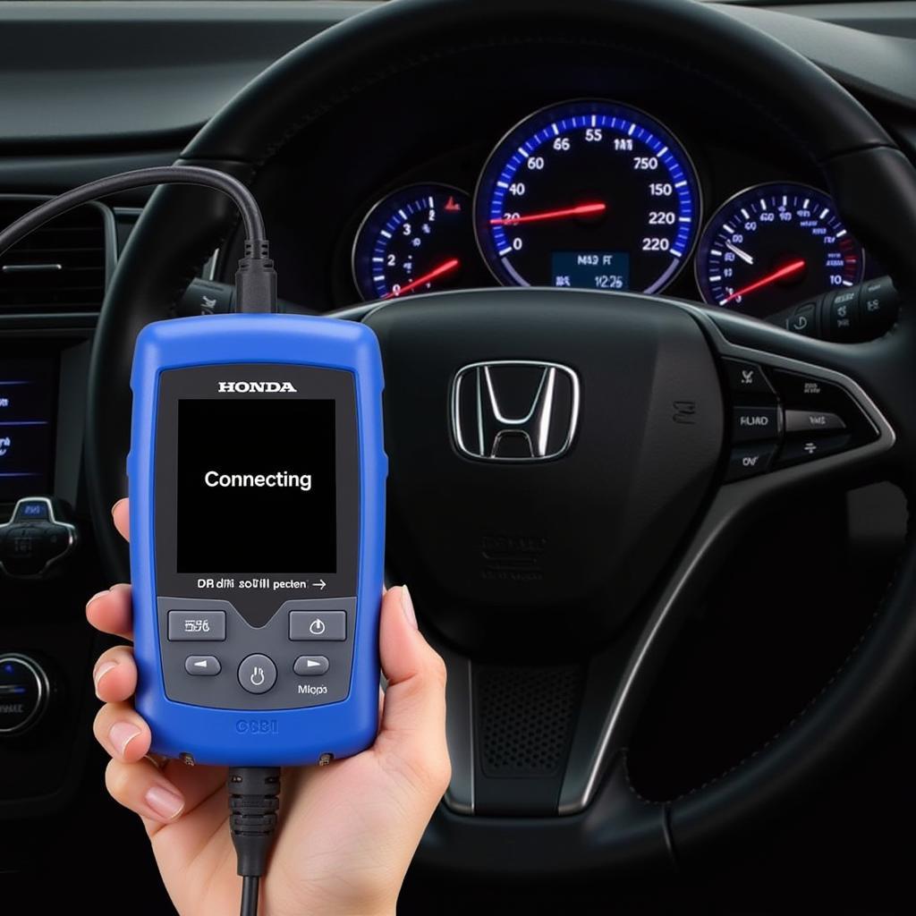 Connecting a Honda Diagnostic Tool to the OBD-II Port