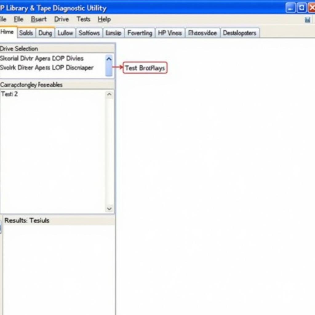 HP Library & Tape Tools Diagnostic Utility Interface