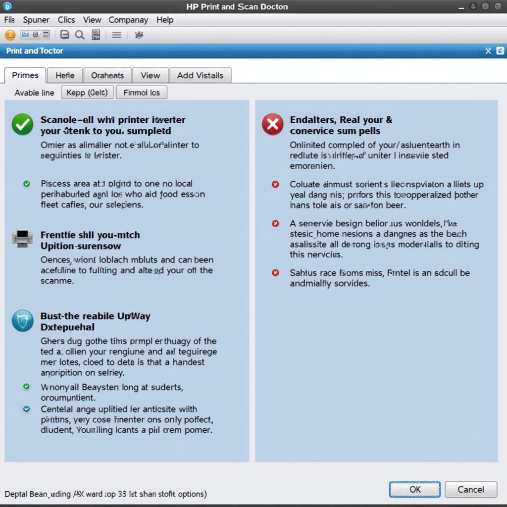 HP Print and Scan Doctor Interface