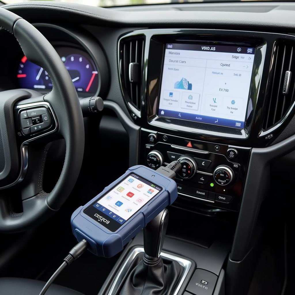 iCarsoft i906 Connected to Volvo OBD2 Port