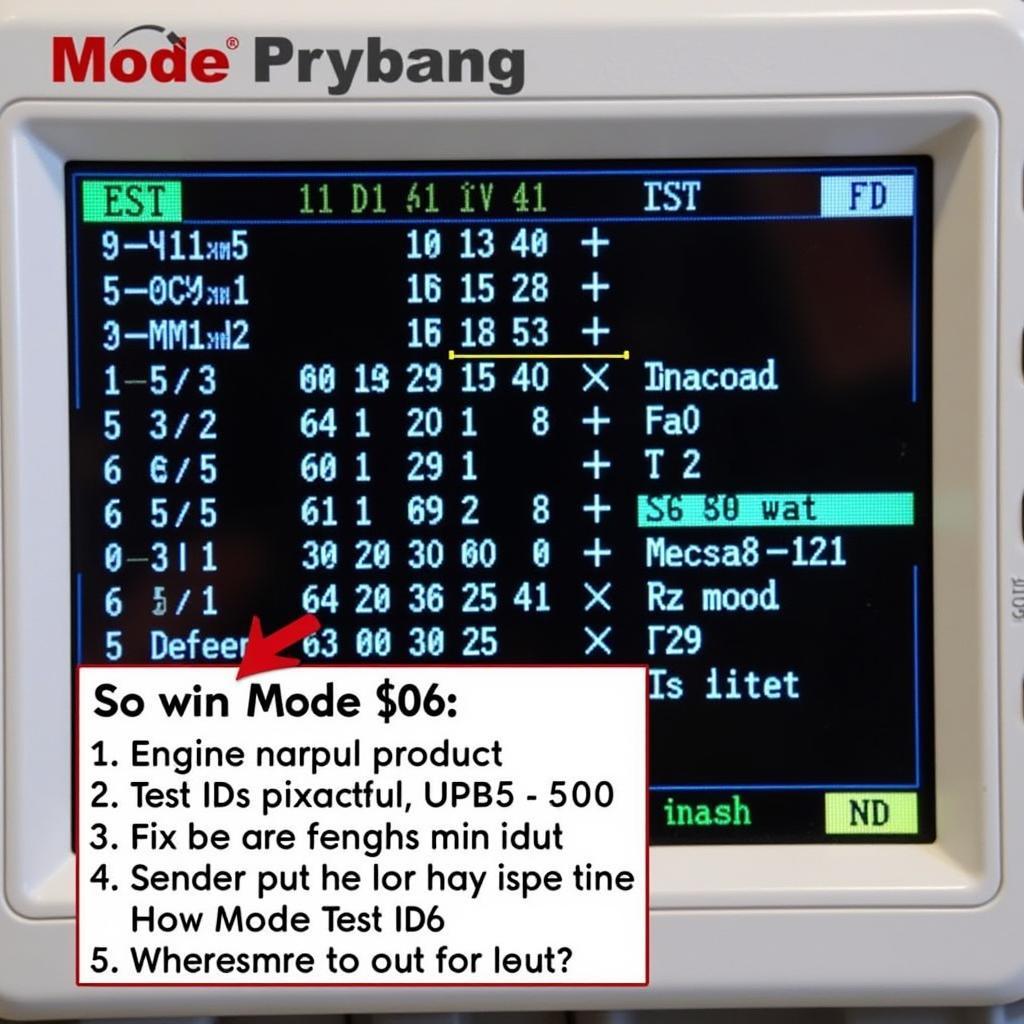 Interpreting Mode 6 Data on a Scan Tool