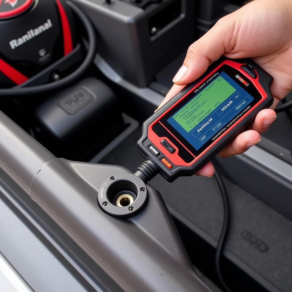 Connecting a diagnostic scan tool to a jet ski