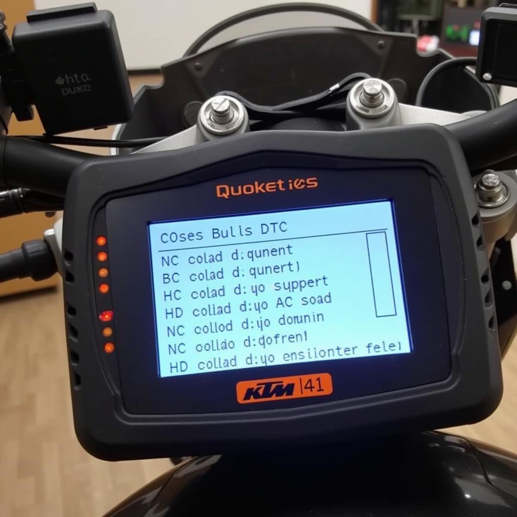 KTM Duke Diagnostic Tool Reading DTCs