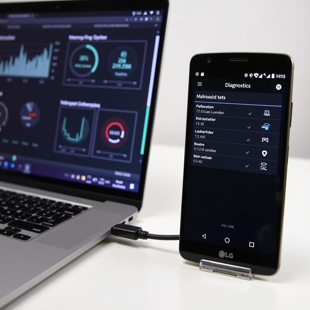 LG G5 Connected to Computer for Diagnostics