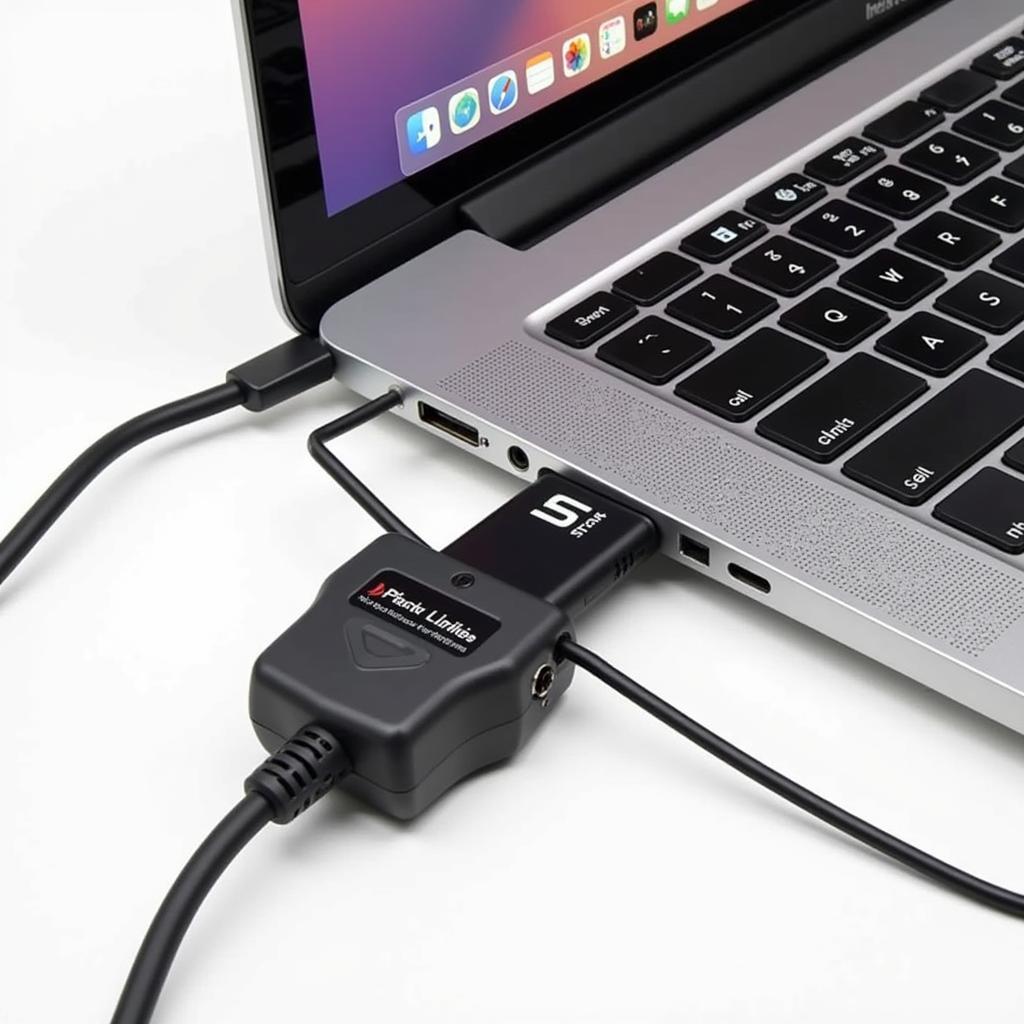 MacBook Connected to OBD2 Port