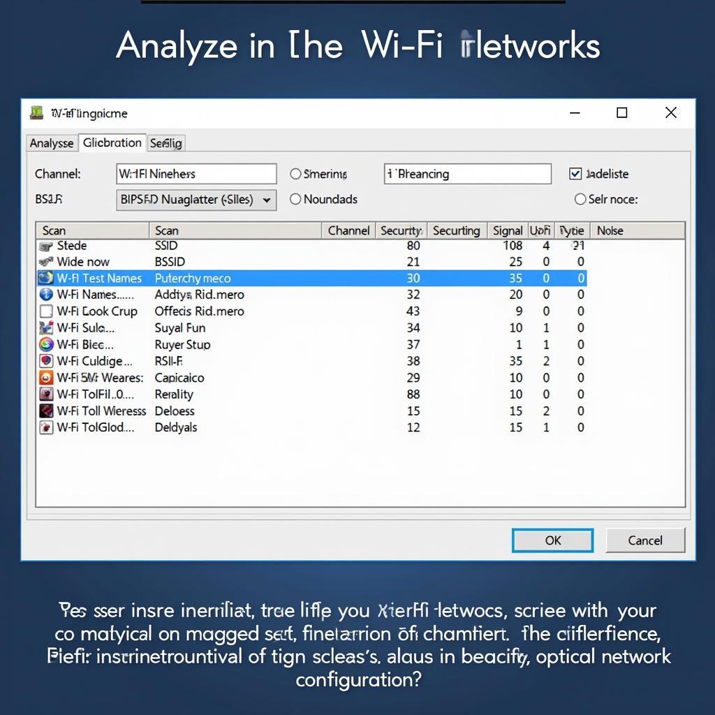 macOS Wireless Diagnostics Scan Window Showing Available Networks