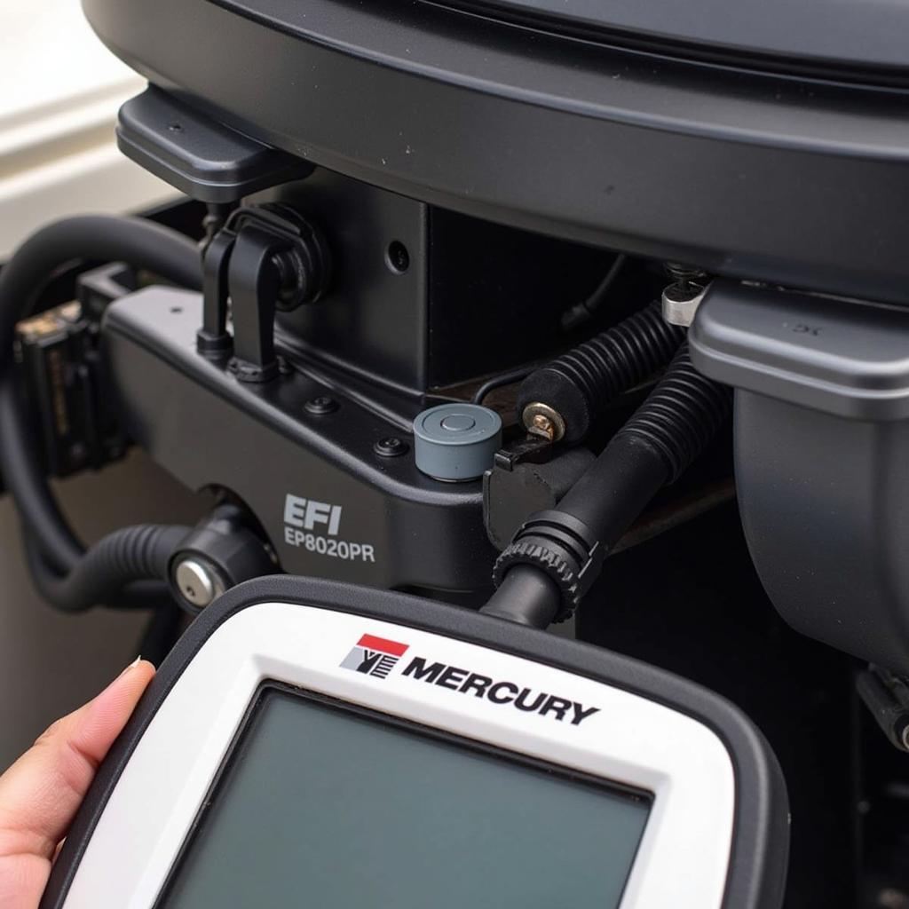 Connecting a Mercury EFI outboard scan tool