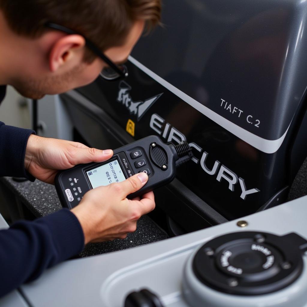 Connecting a Mercury Engine Diagnostic Tool