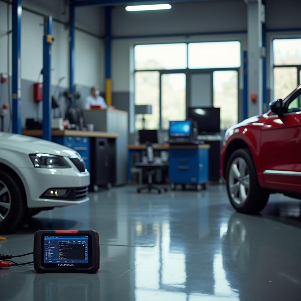 Modern Auto Repair Shop Equipped with Advanced Diagnostic Equipment