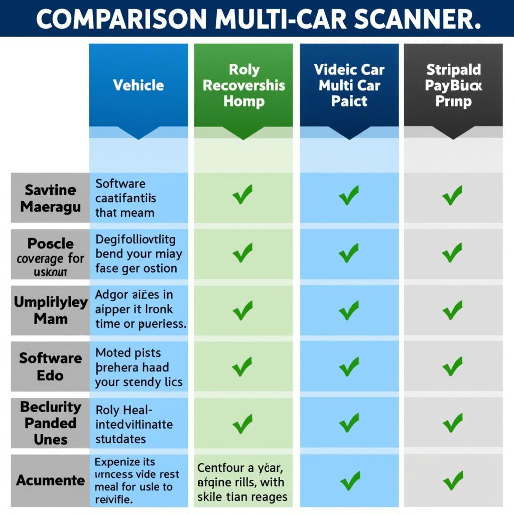 Multi Car Scanner Price Comparison Chart