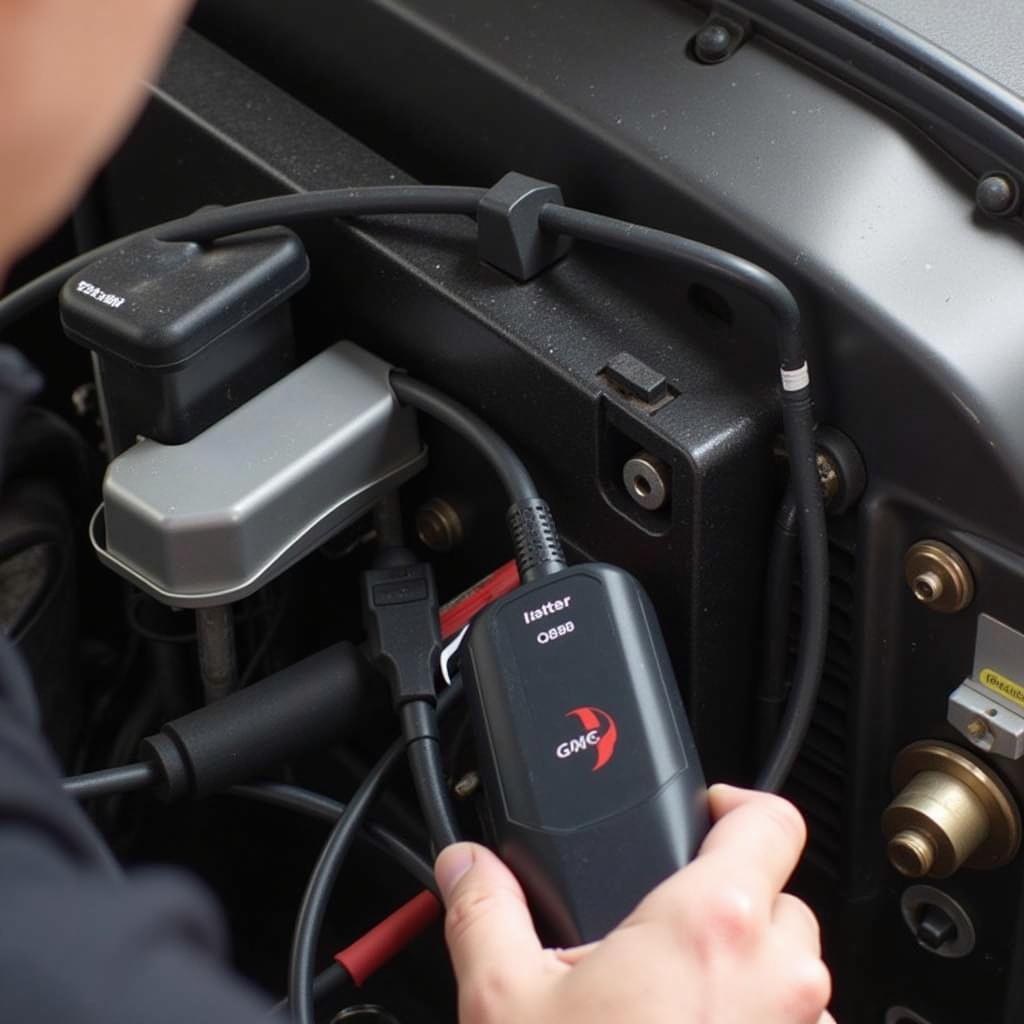 Connecting an OBD-II Scan Tool to a Car's Diagnostic Port