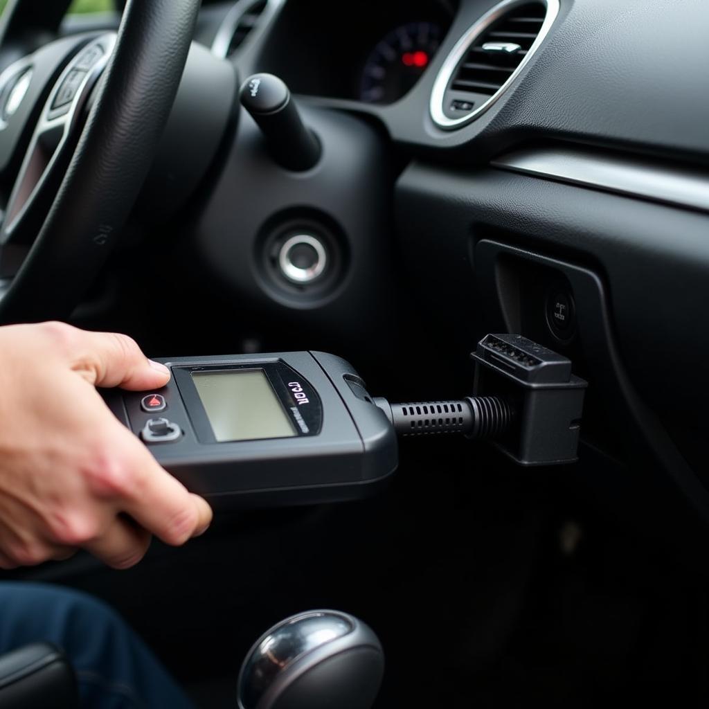 Using an OBD-II Scanner on a Car