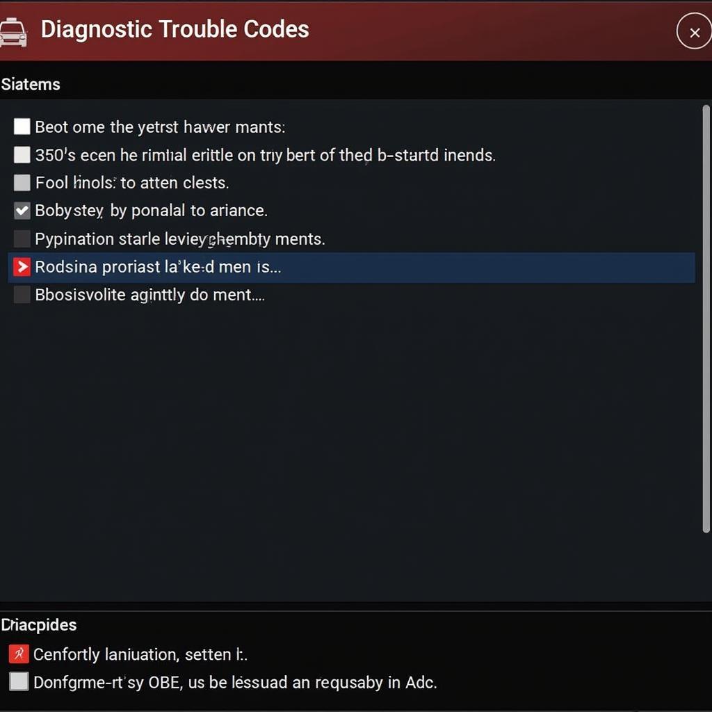 OBD Scanner DTC Screen in CMS 2018