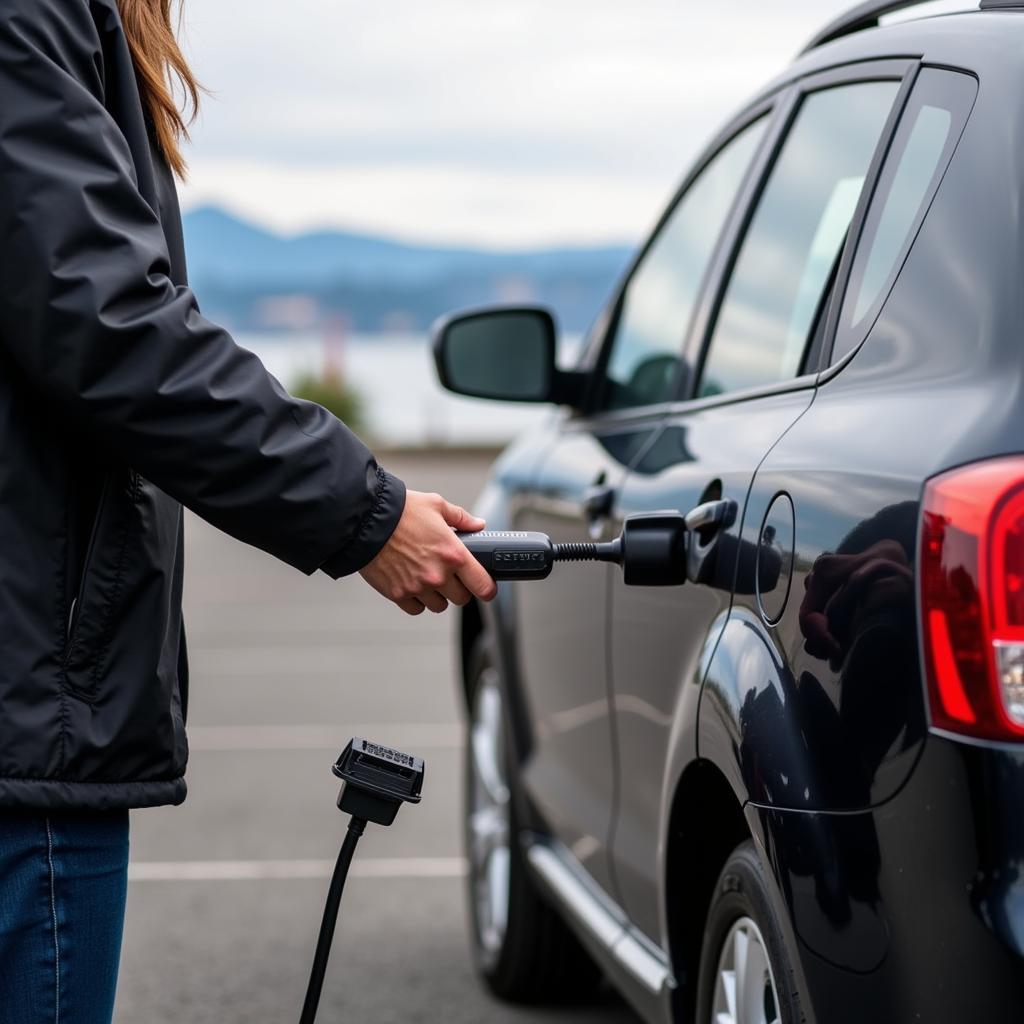 Connecting an OBD Scanner to a Car in Fife