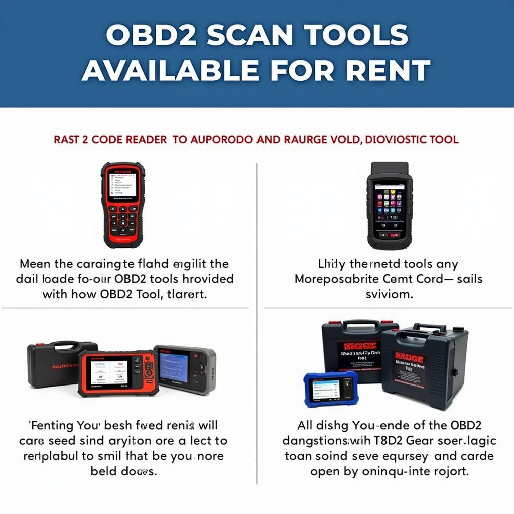 OBD2 Scan Tool Rental Options: A Variety of Tools for Different Needs