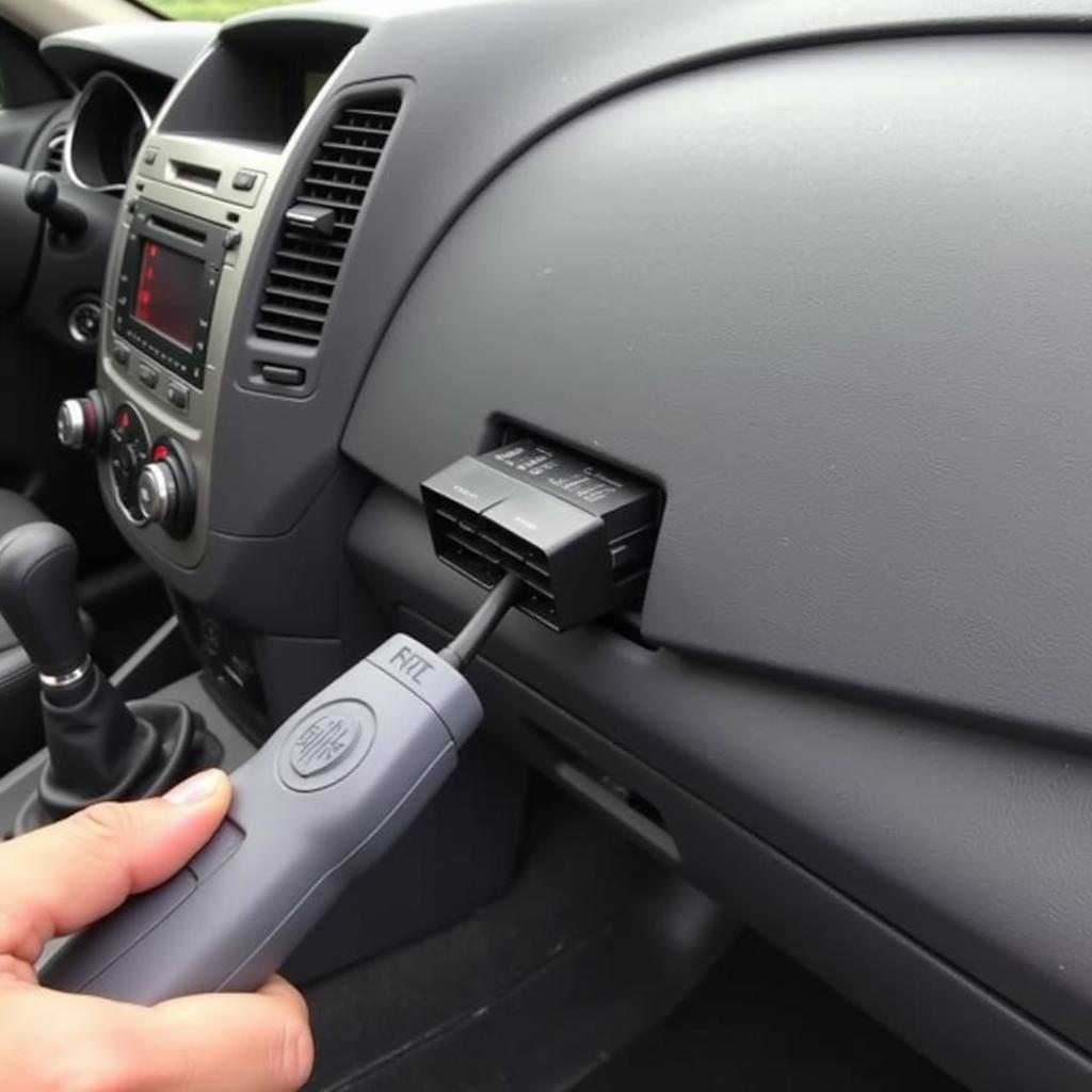 Connecting an OBDII Scan Tool to a Car's Diagnostic Port