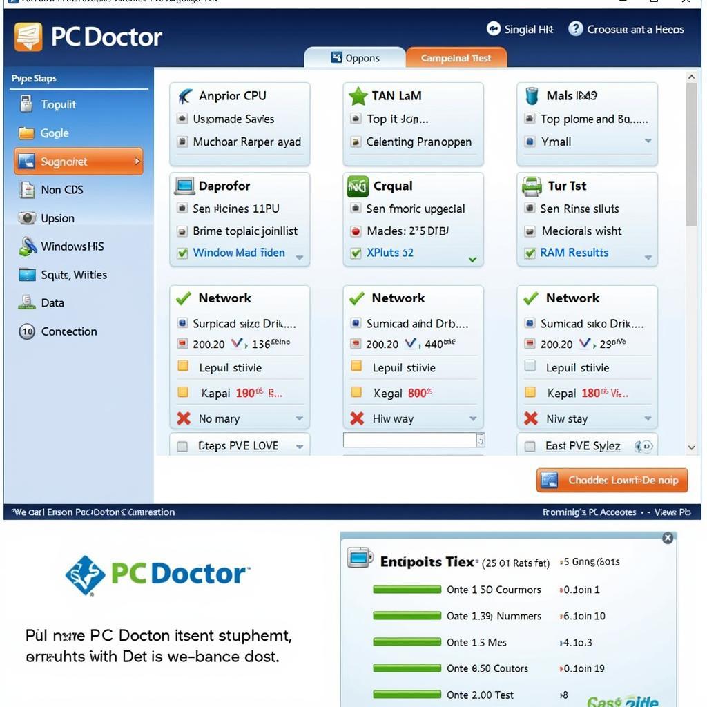 PC Doctor Interface Example