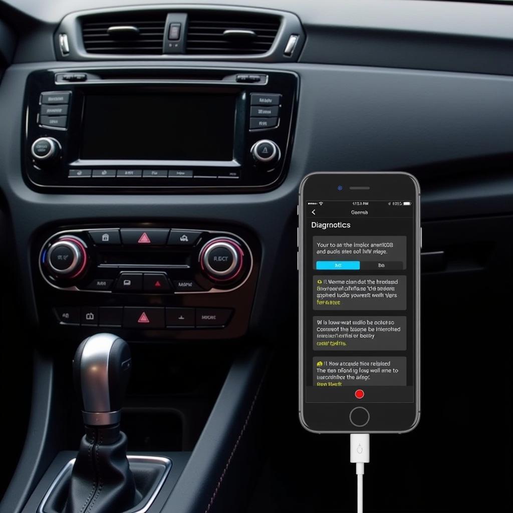 Phone Speaker Diagnostic Tool Connected to Car's System