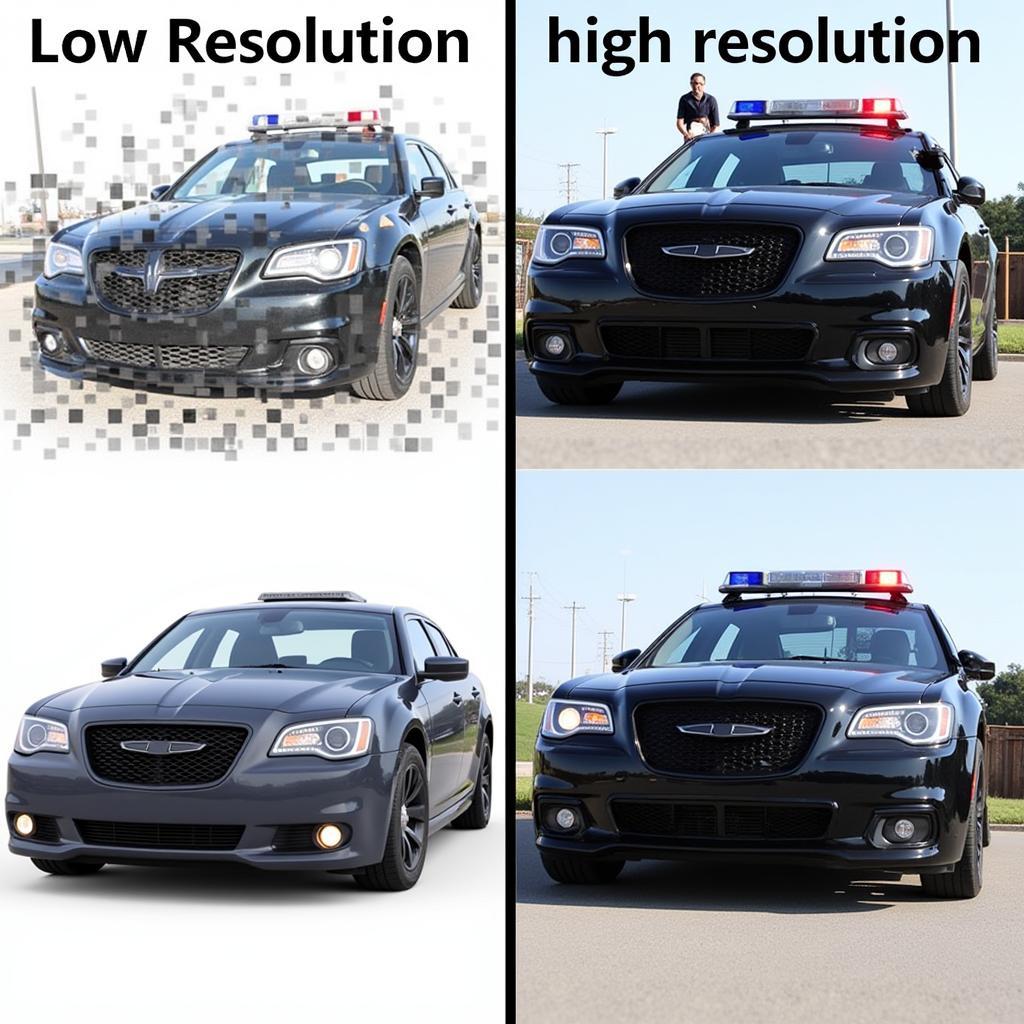 Comparing Police Car PNG Resolutions