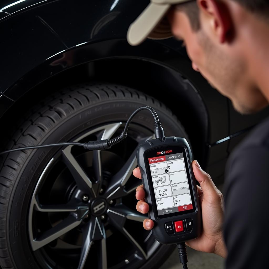 Pro Edition Car Scanner Performing Diagnostics on a Vehicle