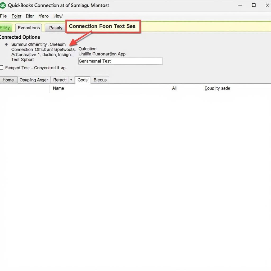 QuickBooks Connection Diagnostic Tool Interface