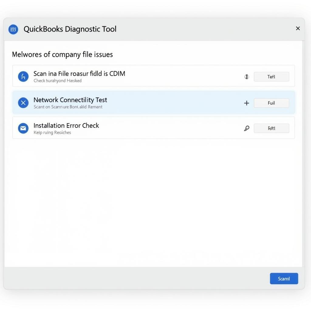 QuickBooks Diagnostic Tool Interface