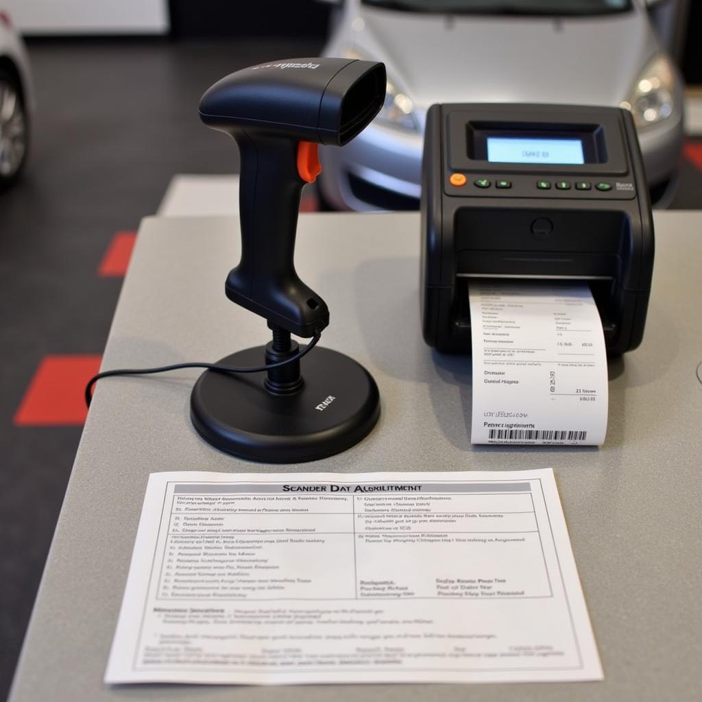 Rental Car Bar Scanner and Receipt Printer System