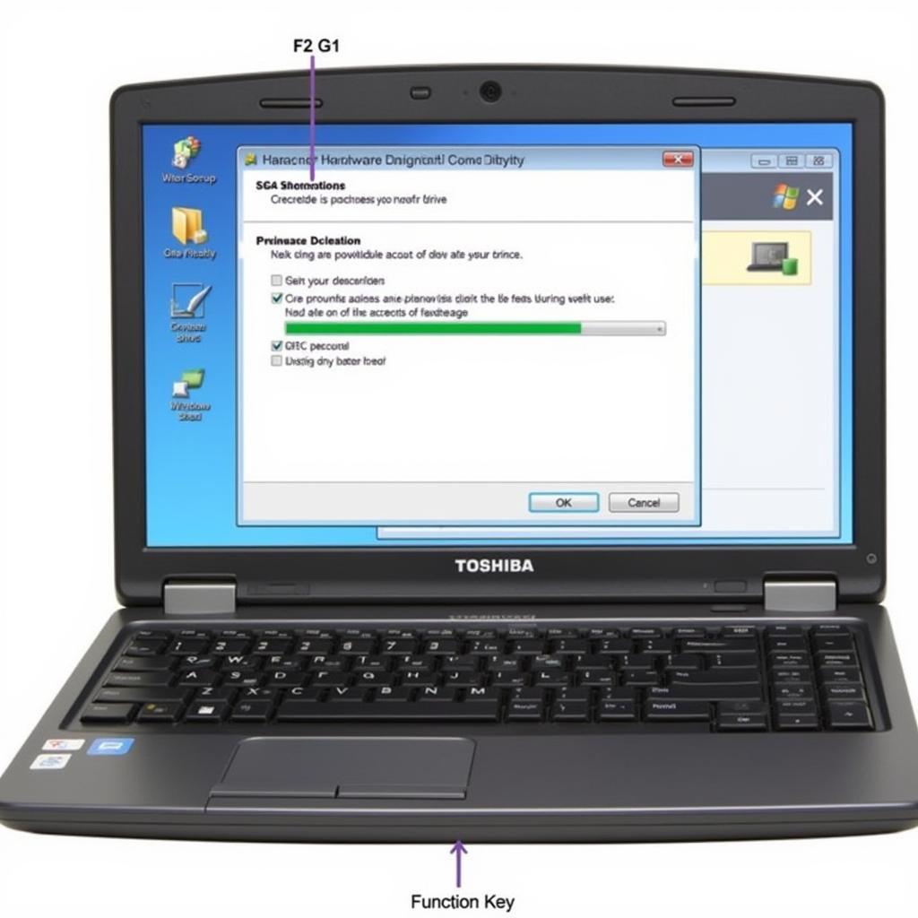 Running Hardware Diagnostics on a Toshiba Laptop with Windows Vista